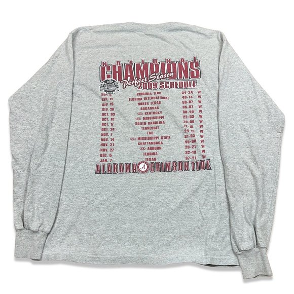 (M) Vintage 09' University of Alabama Football National Champions Long Sleeve - Picture 4 of 4